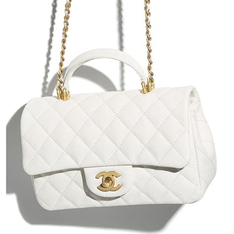 chanel patent mini flap|Mini classic handbag with top handle, Patent calfskin & gold.